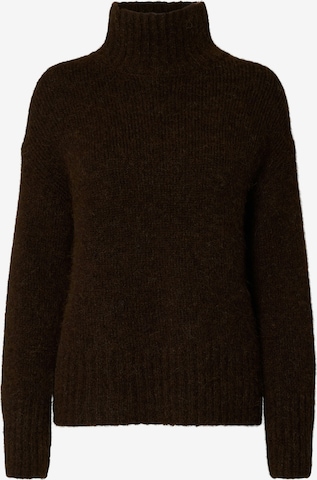 Pull-over 'SLFGABRIELLA' SELECTED en marron : devant