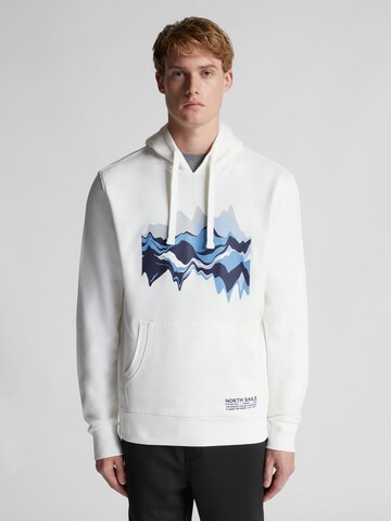 North Sails Sweatshirt in Wit: voorkant