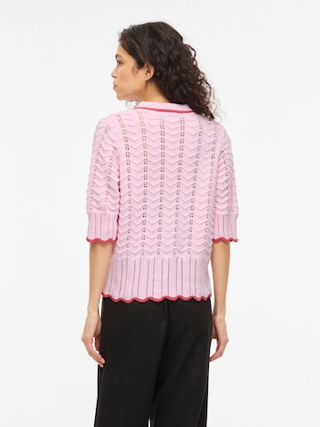 VILA Gebreid vest 'VIZinnia' in Roze