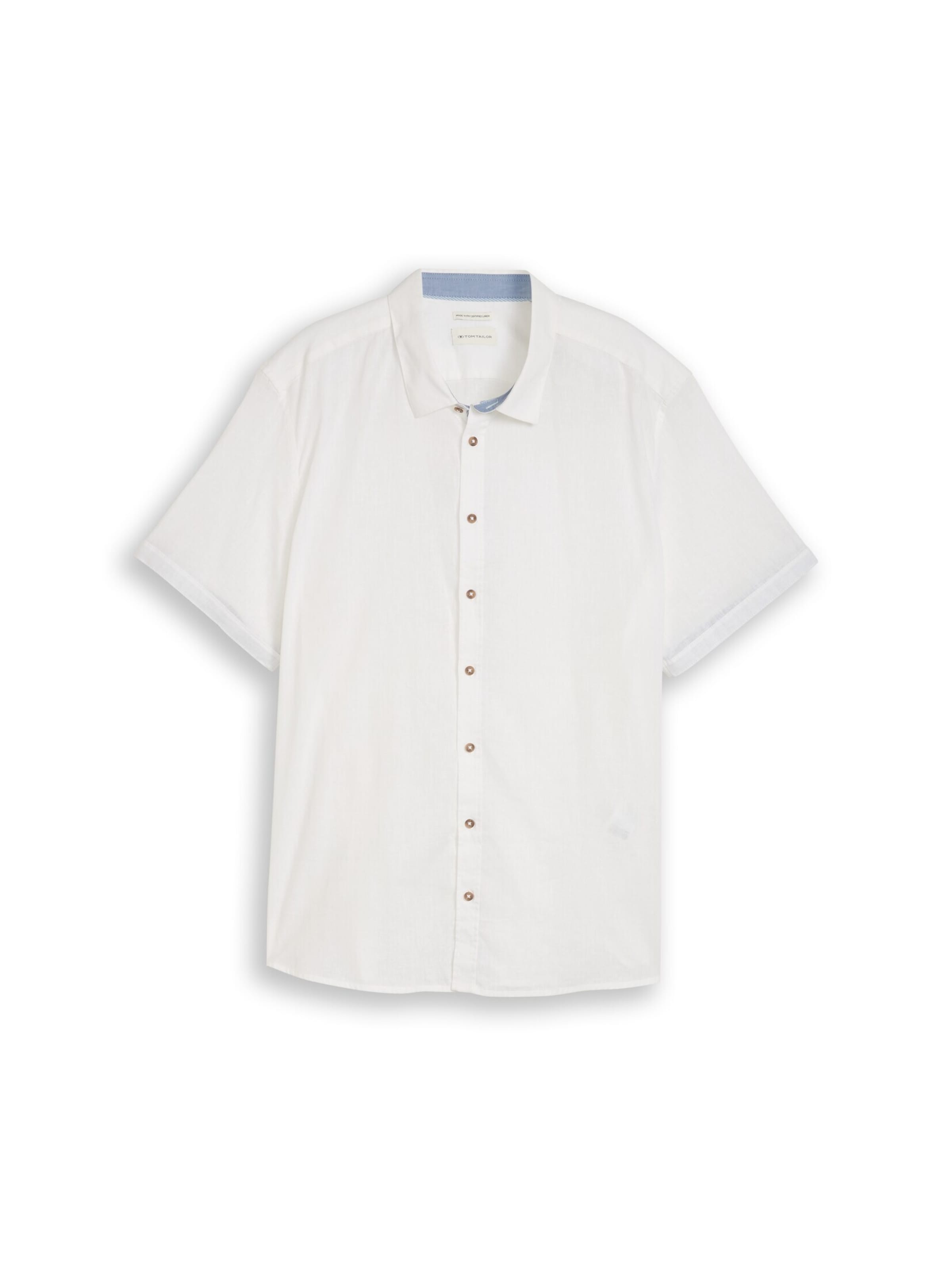 TOM TAILOR Men + Regular fit Button Up Shirt in White: front