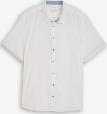 TOM TAILOR Men + Regular fit Button Up Shirt in White: front
