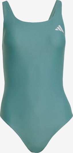 Sportinis maudymosi kostiumėlis 'Ess' iš ADIDAS PERFORMANCE, spalva – nefrito spalva / balta, Prekių apžvalga