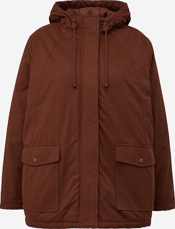 Parka mi-saison TRIANGLE en marron : devant