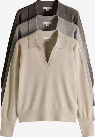 The Set Pullover in Beige: Vorderseite
