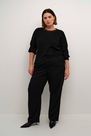 KAFFE CURVE Sweter 'KC Merida' w kolorze czarny