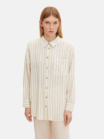 TOM TAILOR Blouse in Beige: front