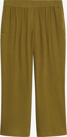 MANGO Szeroka nogawka Spodnie 'Fluber' w kolorze zielony: przód