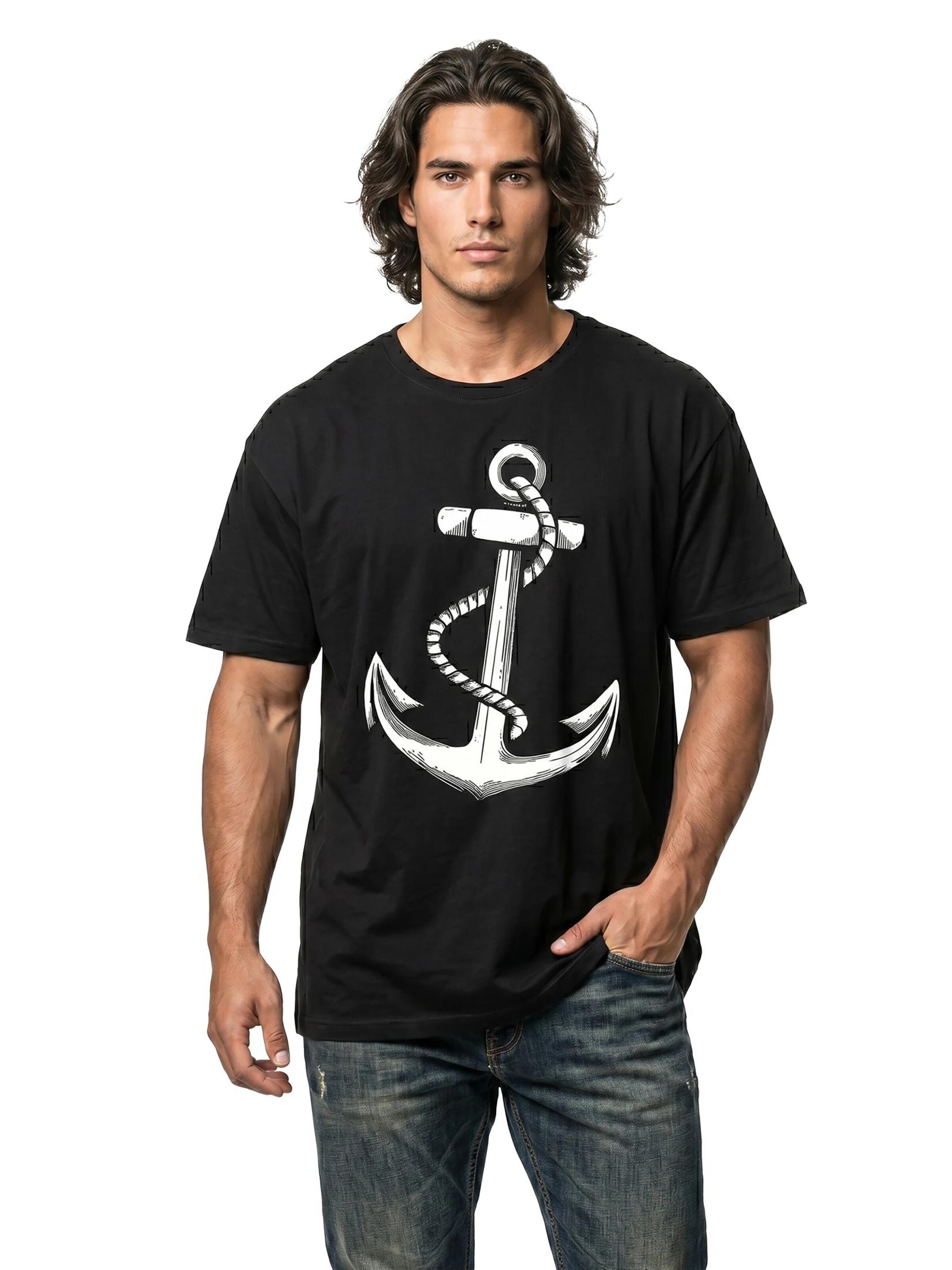 MAKAYA Shirt 'Anker' in Black