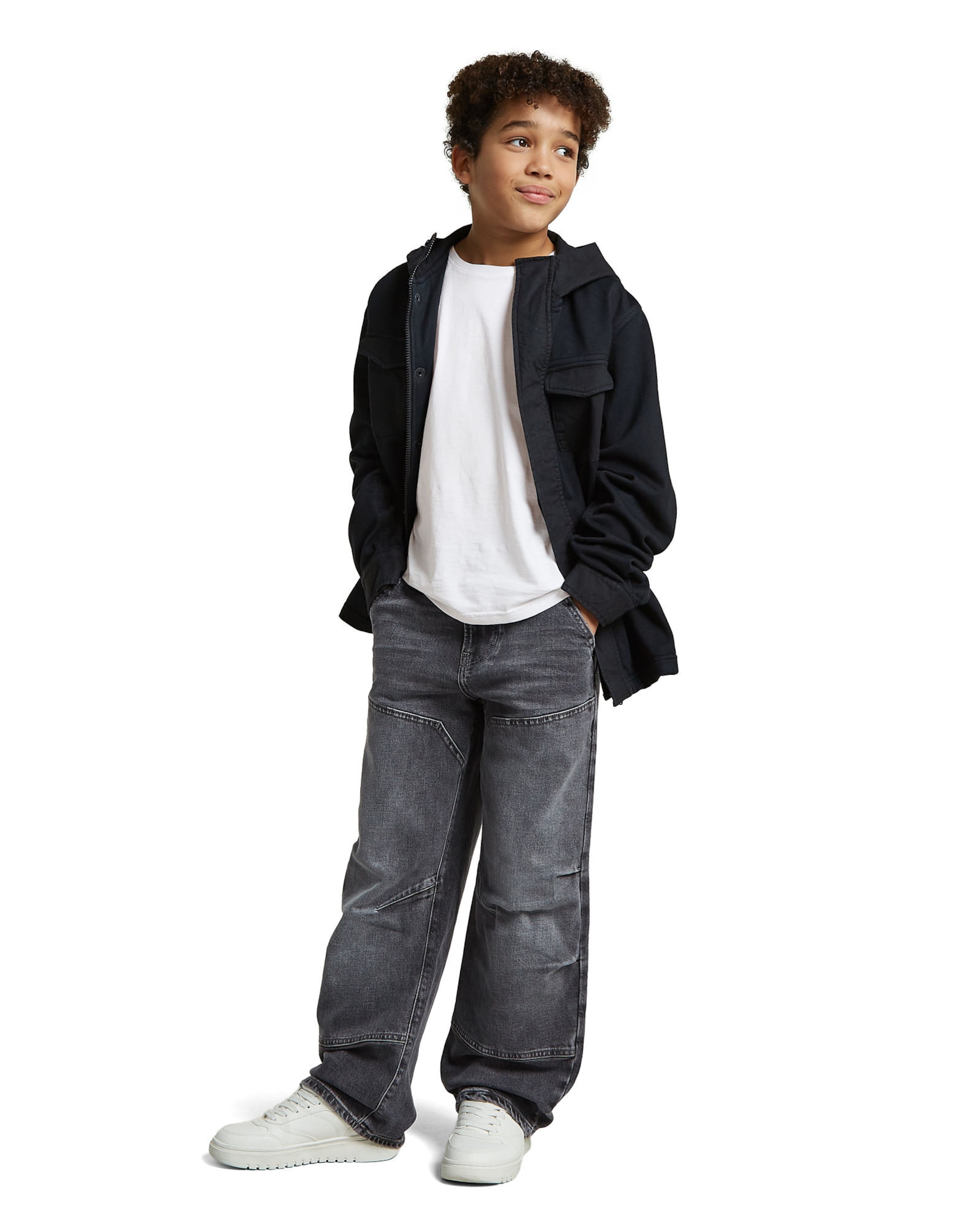 G-STAR Loosefit Jeans 'Boys Carpenter Loose Jeans' in Grijs