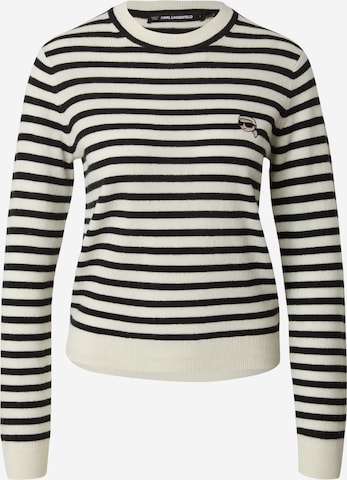 Karl Lagerfeld Neulepaita 'IKON' värissä musta: etupuoli