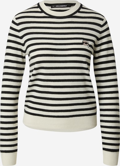 Pulover 'IKON' Karl Lagerfeld pe negru / alb, Vizualizare produs