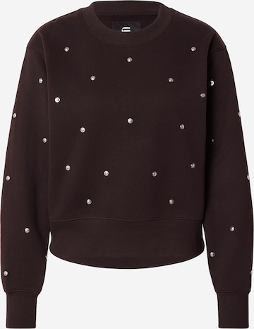 brūns G-STAR Sportisks džemperis 'Heritage': no priekšpuses