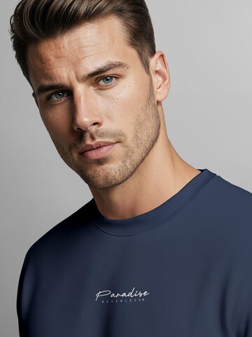 Neverless Sweatshirt 'Palmen' in Blau
