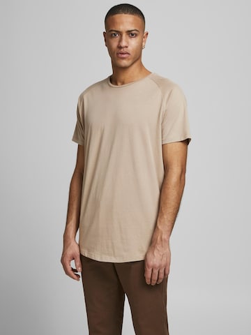 JACK & JONES Regular fit Shirt in Beige: voorkant