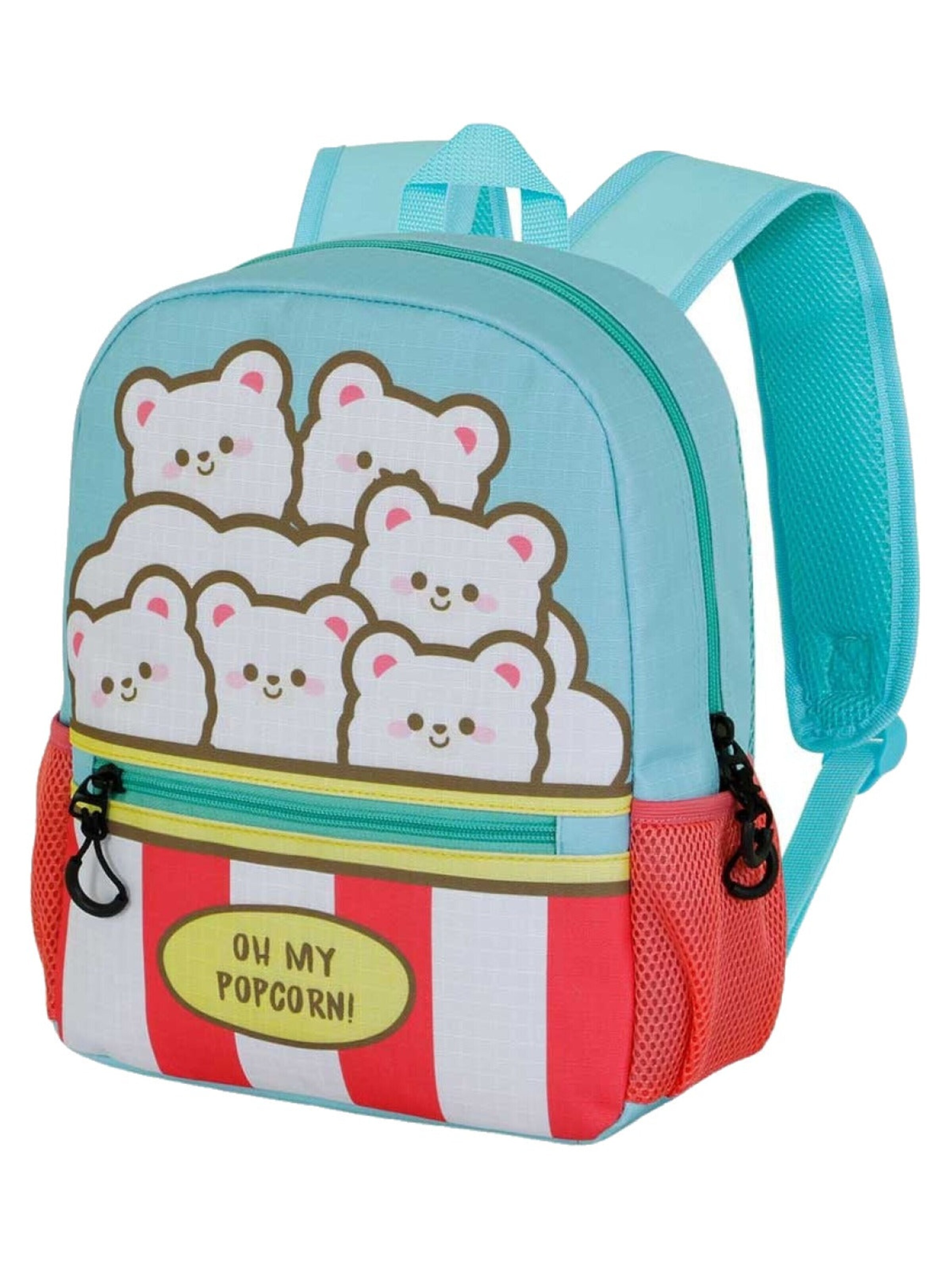 Oh My Pop! Rugzak 'Oh My Pop Rugzak Sweet Popcorn 2 Vakken Premium Quality Pluche Popcorn Hanger' in Gemengde kleuren