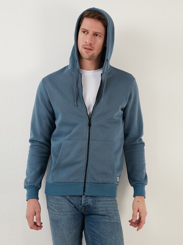 Buratti Zip-Up Hoodie in Grey