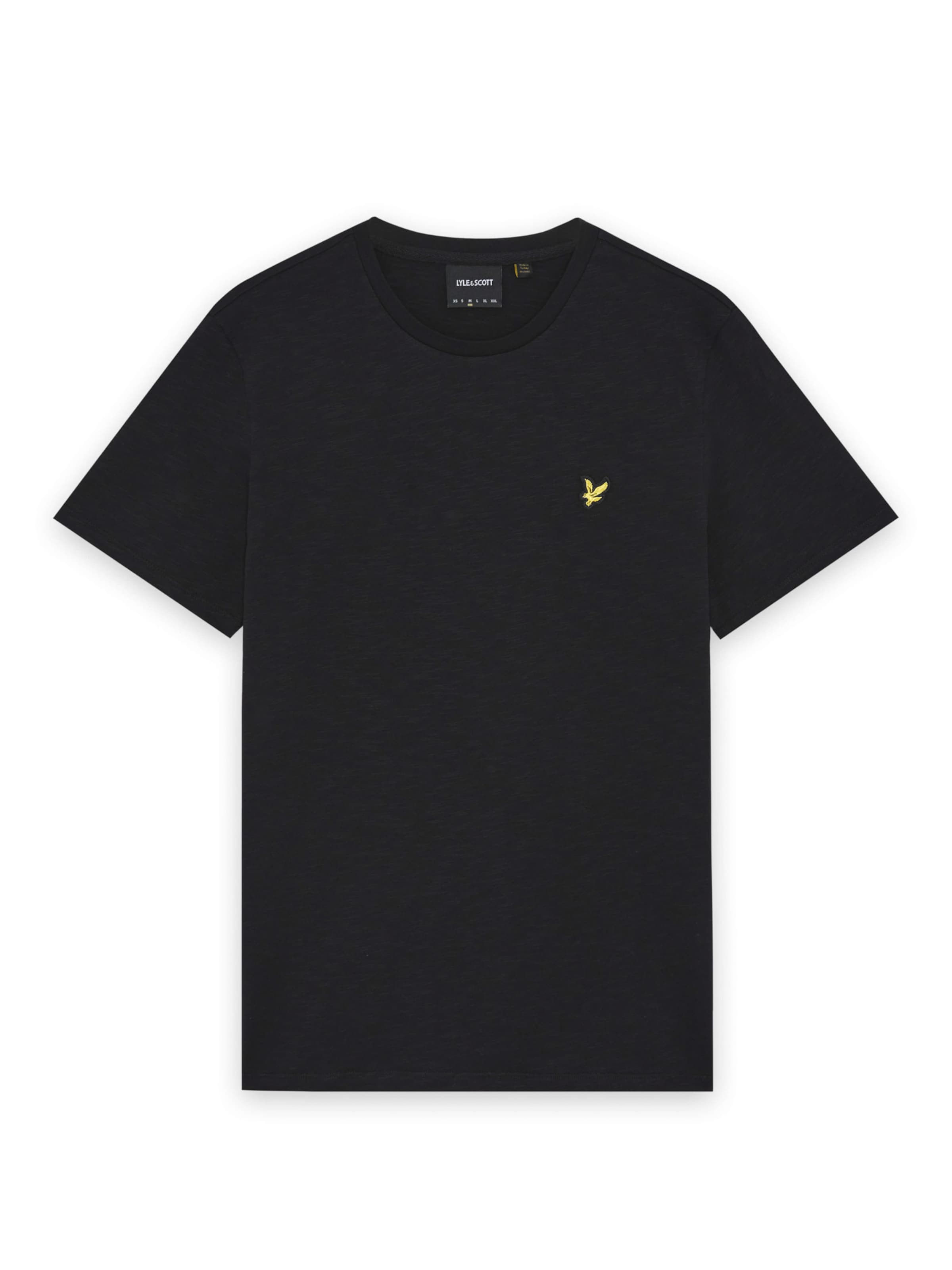 T-Shirt 'Fine Slub' Lyle & Scott en noir : devant