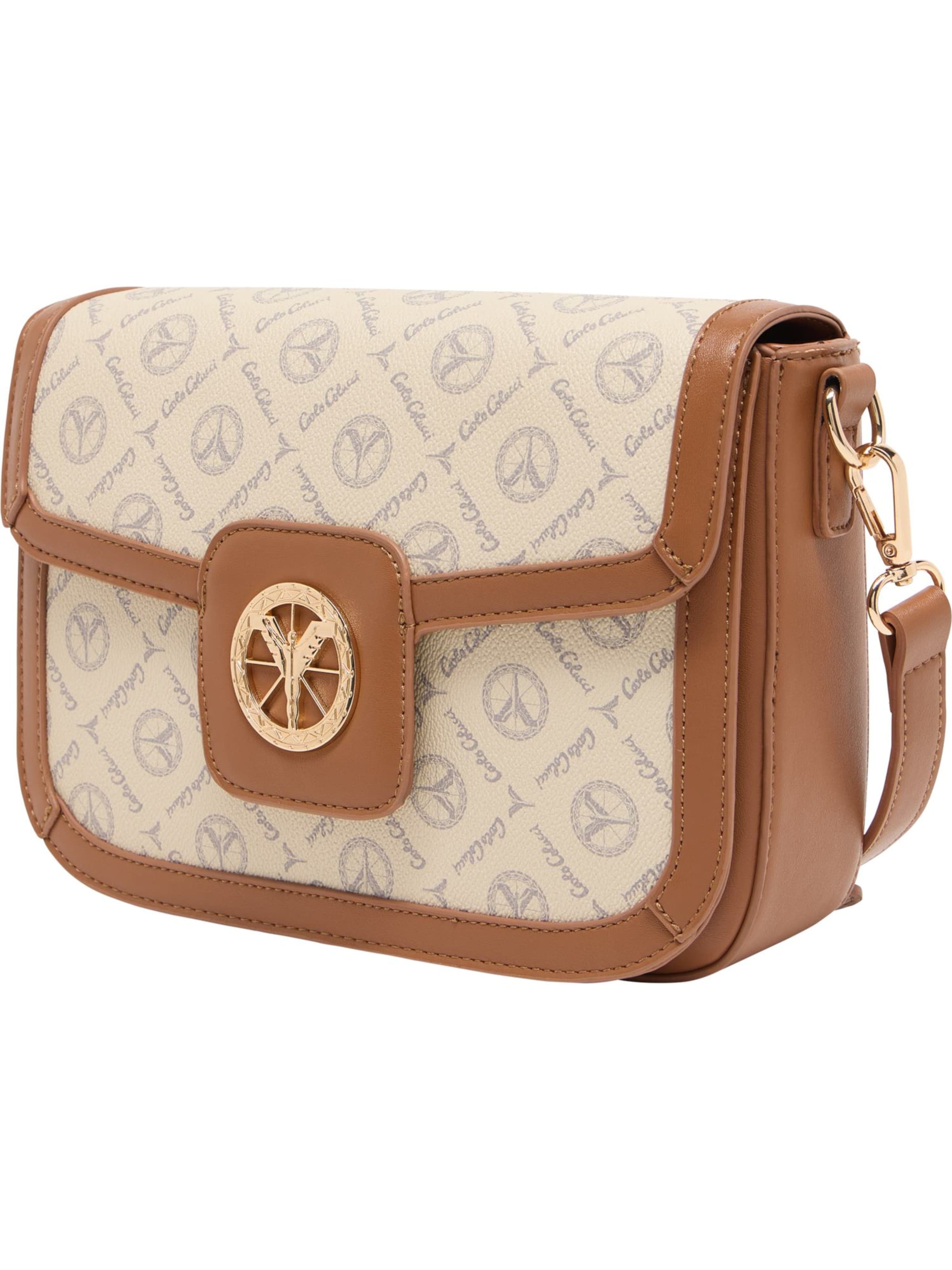 Carlo Colucci Umhängetasche 'Del Giudice' in Beige