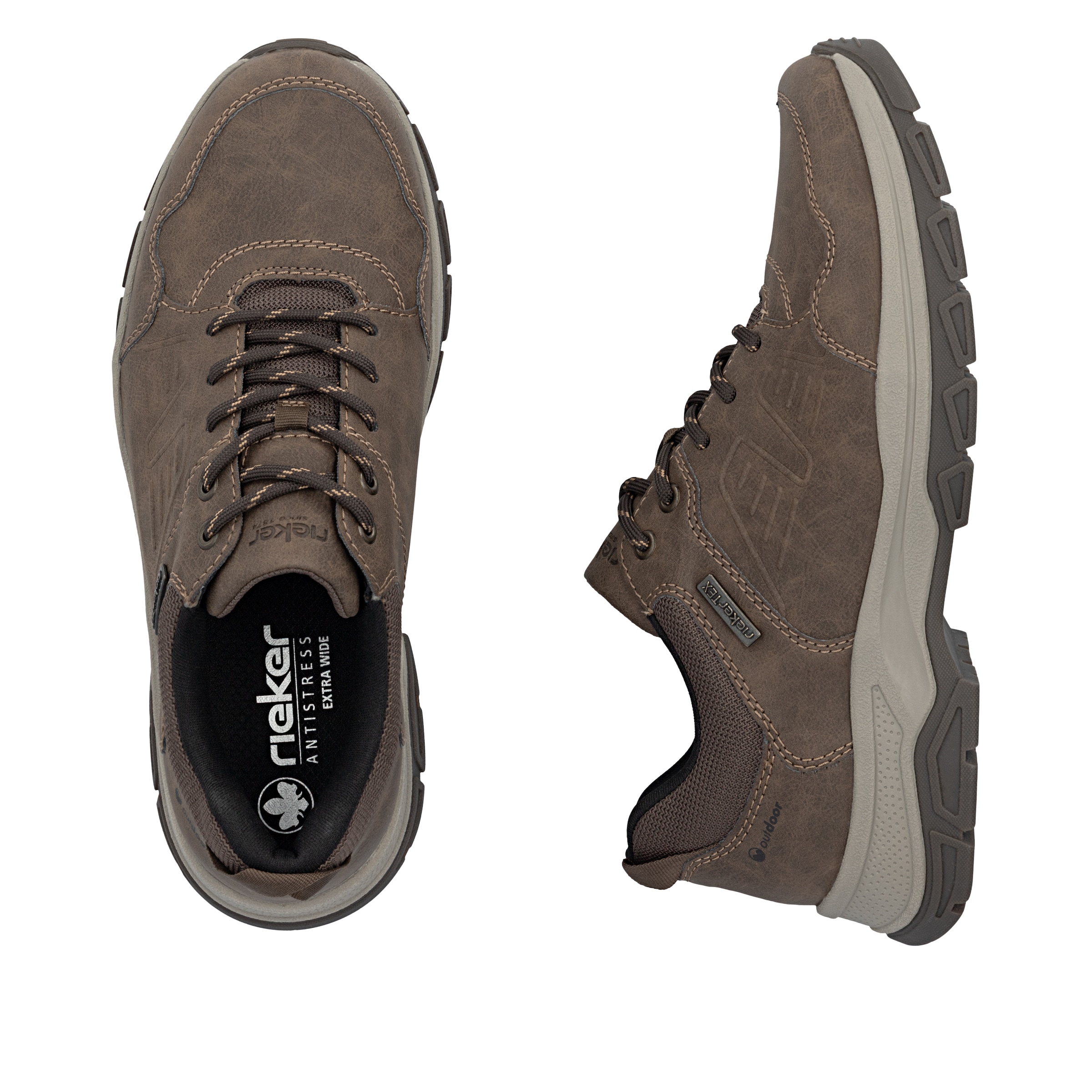 Baskets basses Rieker en marron
