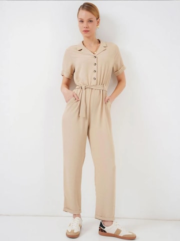 Bigdart Jumpsuit in Beige: front