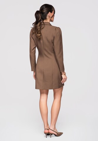 Ombre Kokerjurk in Bruin