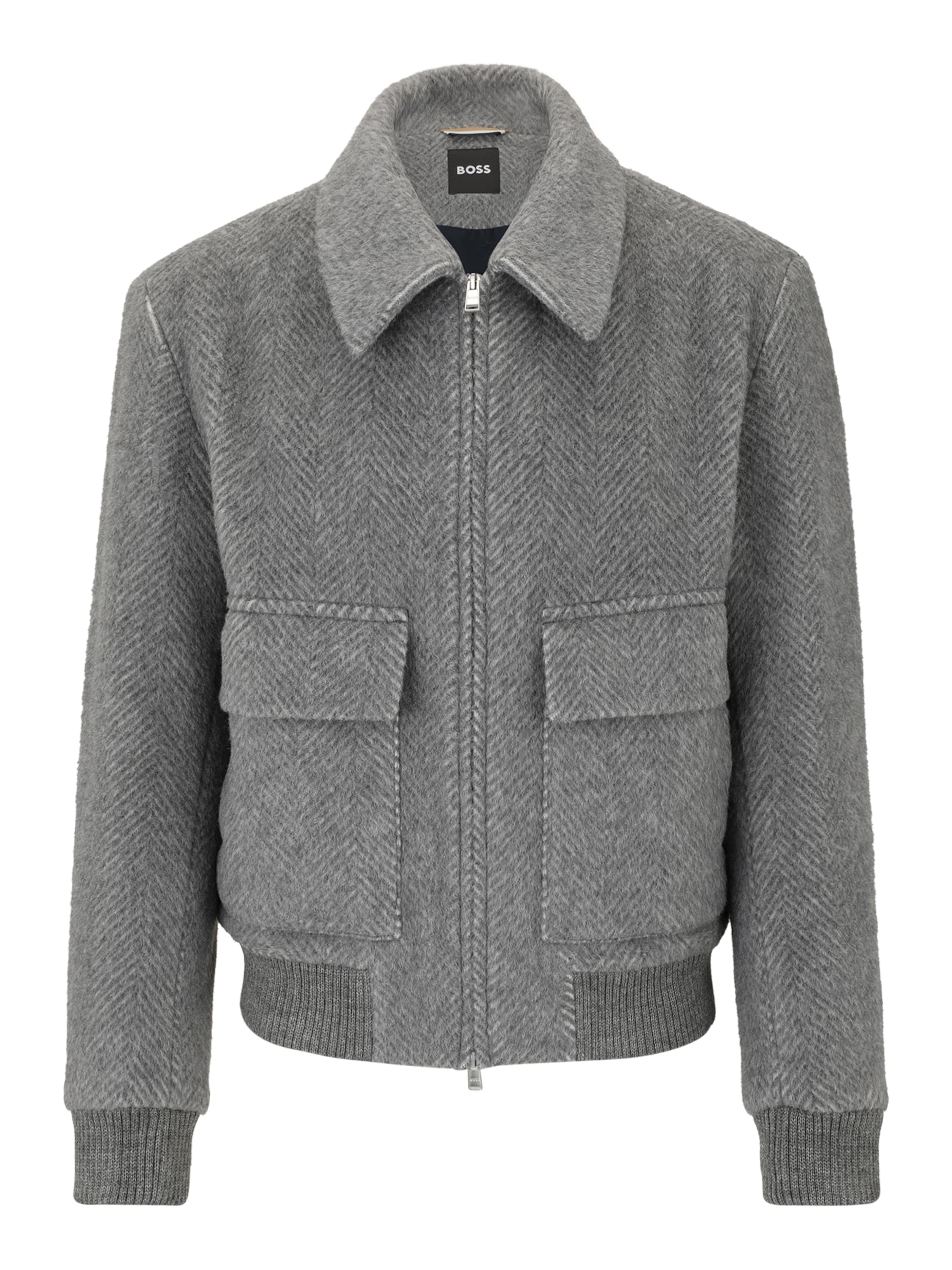 pelēks BOSS Starpsezonu jaka 'Charly-254': no priekšpuses