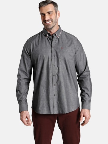 Charles Colby Regular fit Button Up Shirt 'Duke Jefferson' in Grey: front