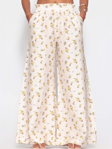 SASSYCLASSY Wide leg Byxa i beige