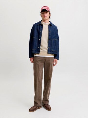 JACK & JONES Svetr 'JWHGLOBE' – béžová