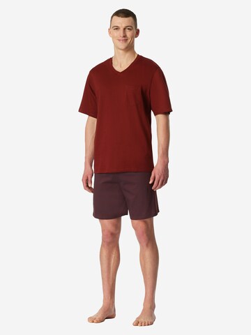 SCHIESSER Pyjama kurz 'Comfort Essentials'‌‌ in Rot: Vorderseite