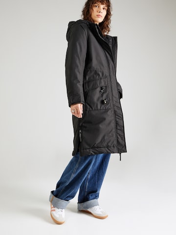 Ragwear Toiminnallinen pitkä takki 'REFUTURA' värissä musta