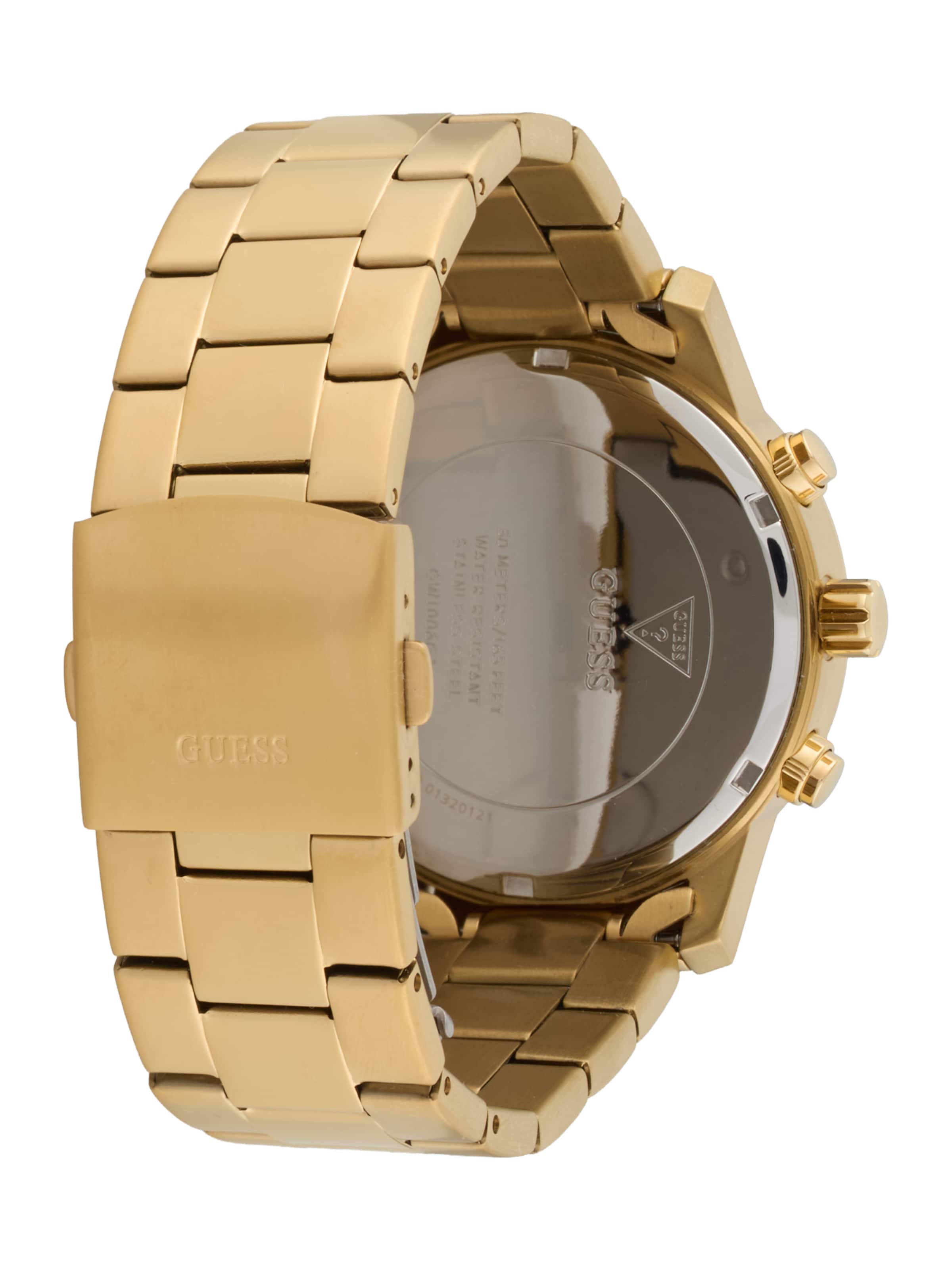 GUESS Аналоговые часы 'Parker' в Золотой