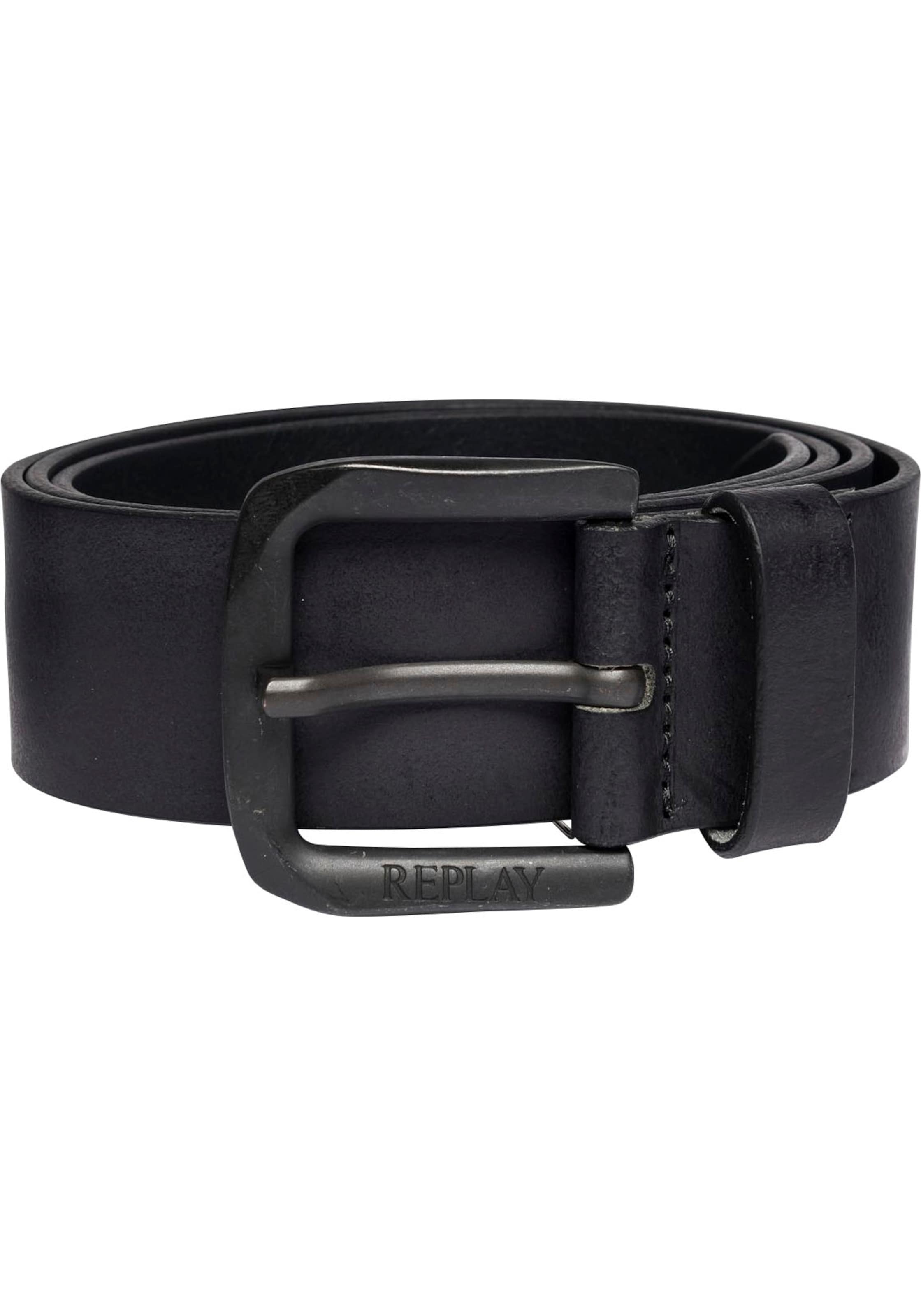 REPLAY Belt in Black: front