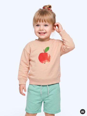 MelaDi Sveter 'Kinder Baby-Sweater aus Biobaumwolle - Apfel' - Béžová
