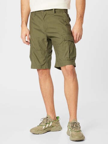 Regular Pantalon cargo 'Kirby' Vintage Industries en vert : devant