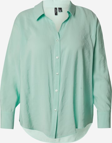 Vero Moda Curve Bluse 'VMQueeny' i grøn: forside