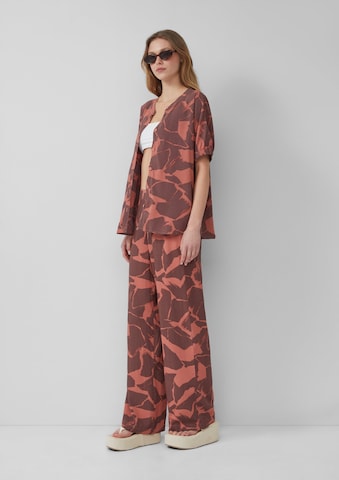 QS Wide leg Broek in Oranje