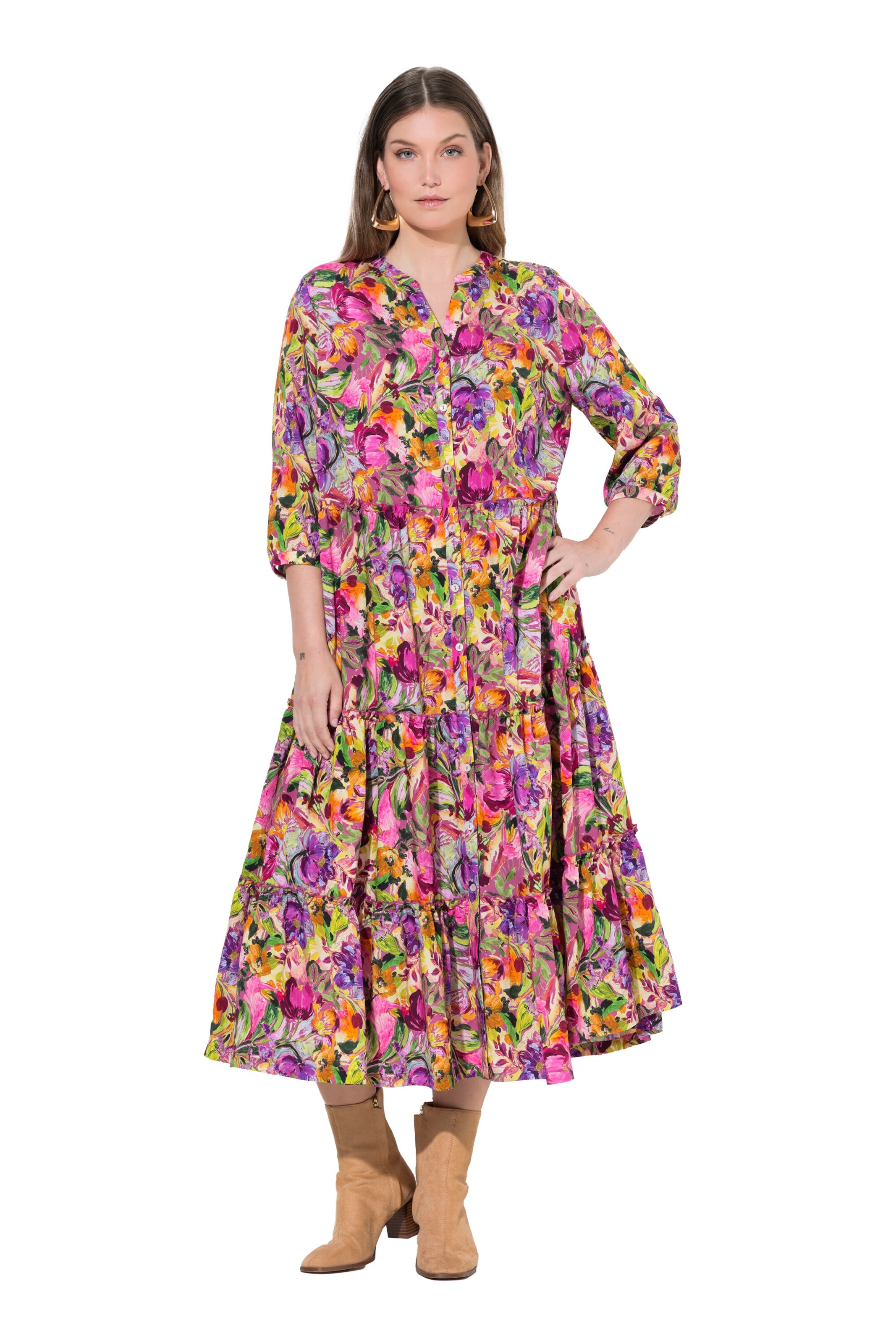 Ulla Popken Dress in Purple: front