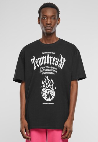 Maglietta 'Teamdream' di MT Upscale in nero: frontale