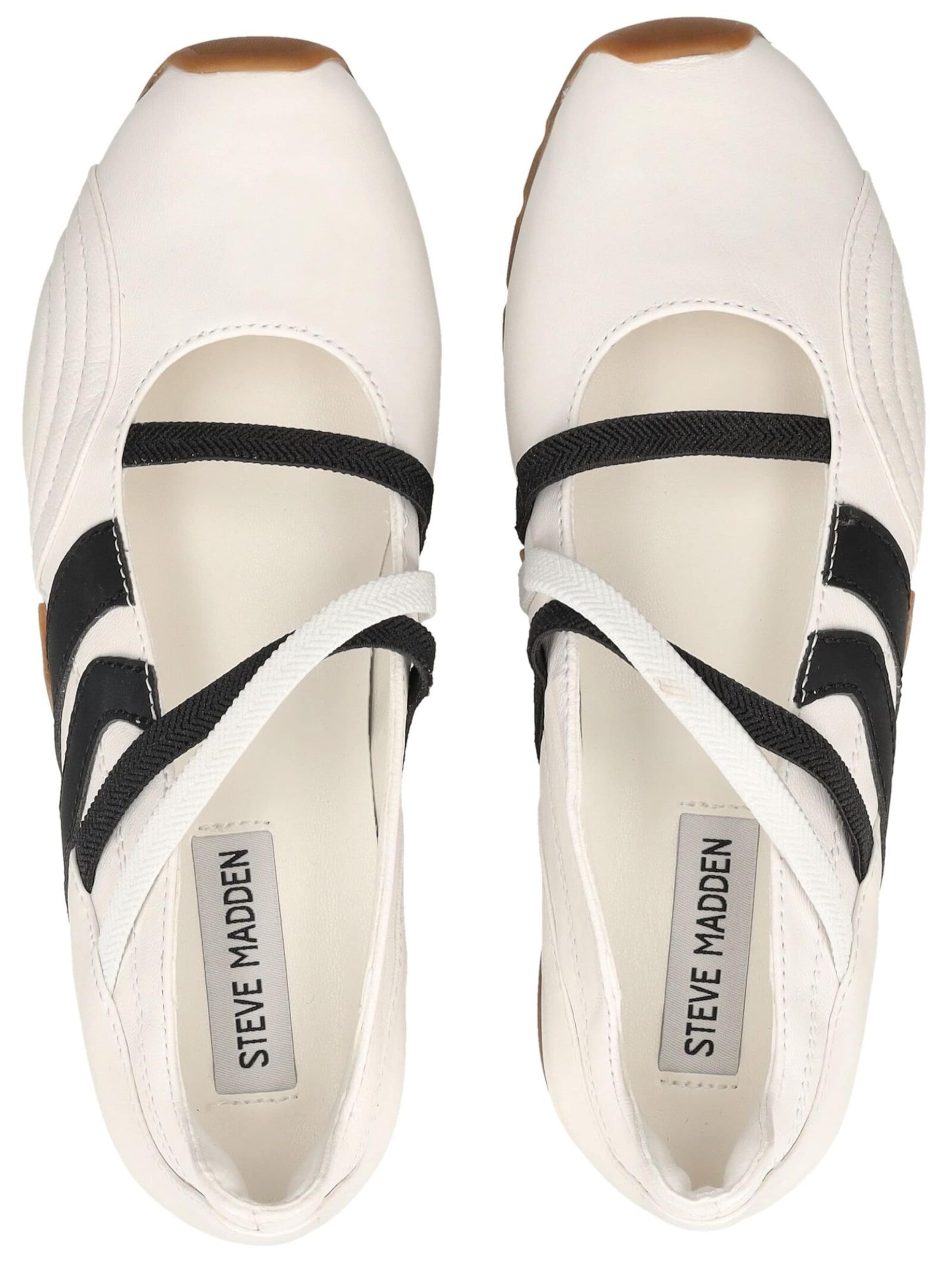 STEVE MADDEN Ballet Flats with Strap in White