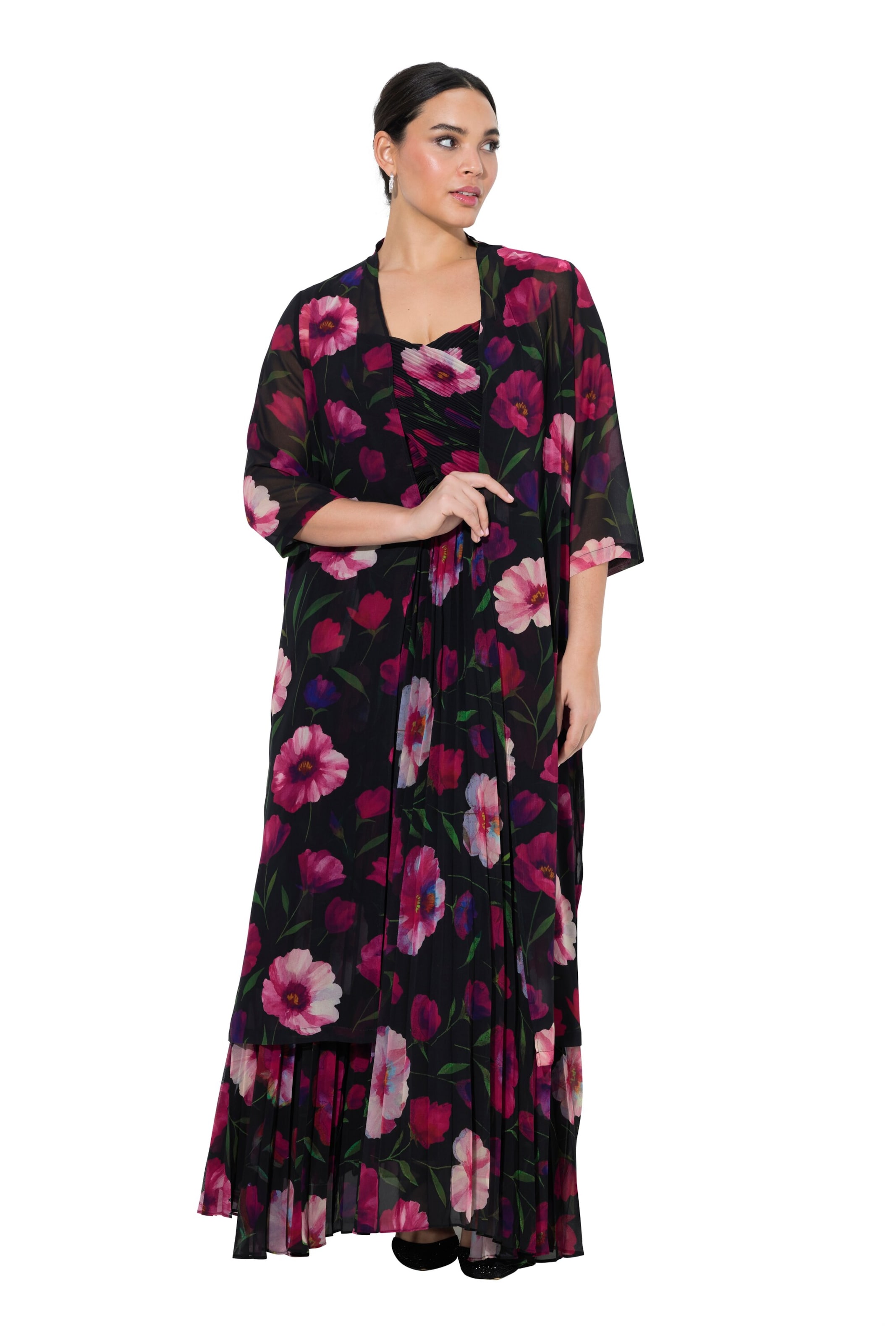 Ulla Popken Tussenjas in Zwart: voorkant