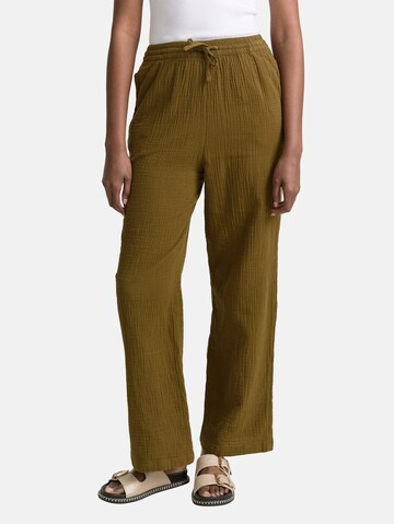 TOM TAILOR DENIM Wide leg Trousers in Green: front