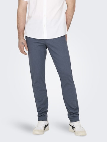 Only & Sons Slimfit Broek 'Mark Pete' in Blauw: voorkant