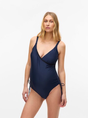 MAMALICIOUS - Bustier Traje de baño en azul: frente