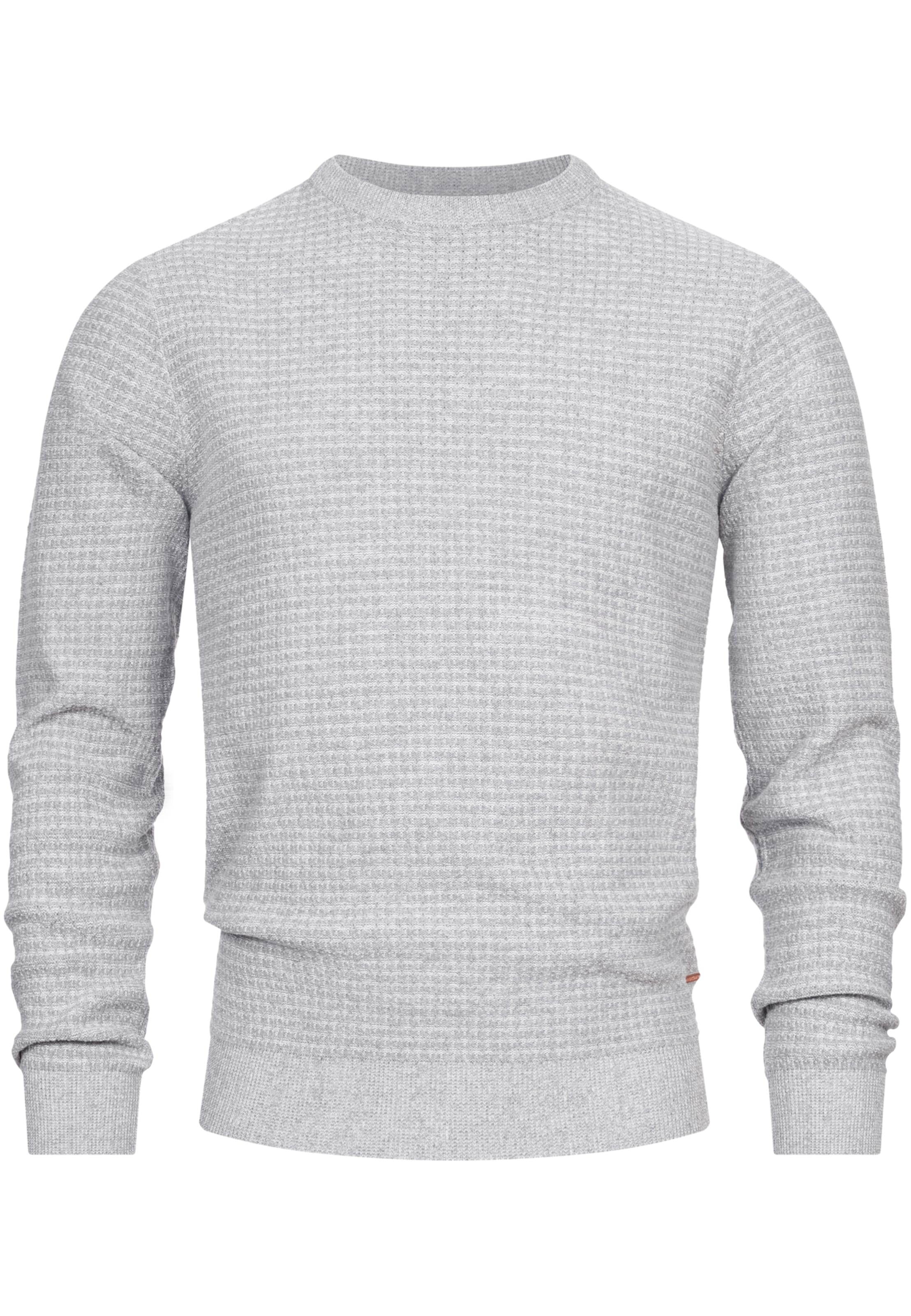 INDICODE JEANS Pullover ' Lourdes ' in Grau: Vorderseite