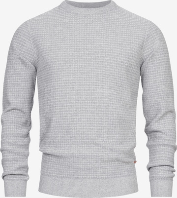 INDICODE JEANS Sweater ' Lourdes ' in Grey: front