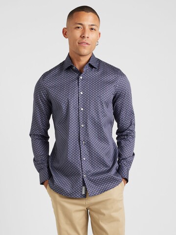 Michael Kors Slim fit Button Up Shirt in Blue: front