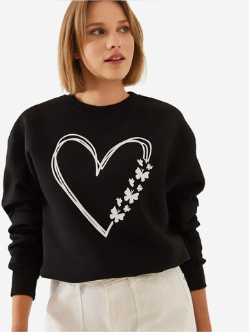 Sweat-shirt Bianco Lucci en noir