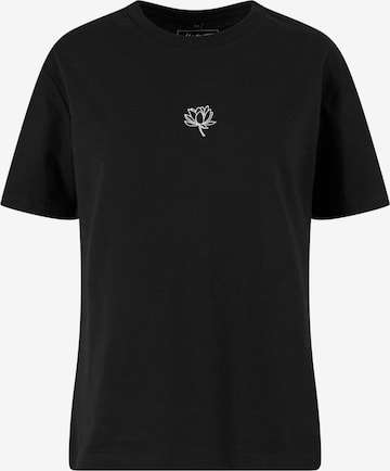 Maglietta 'Lotus' di Miss Tee in nero: frontale