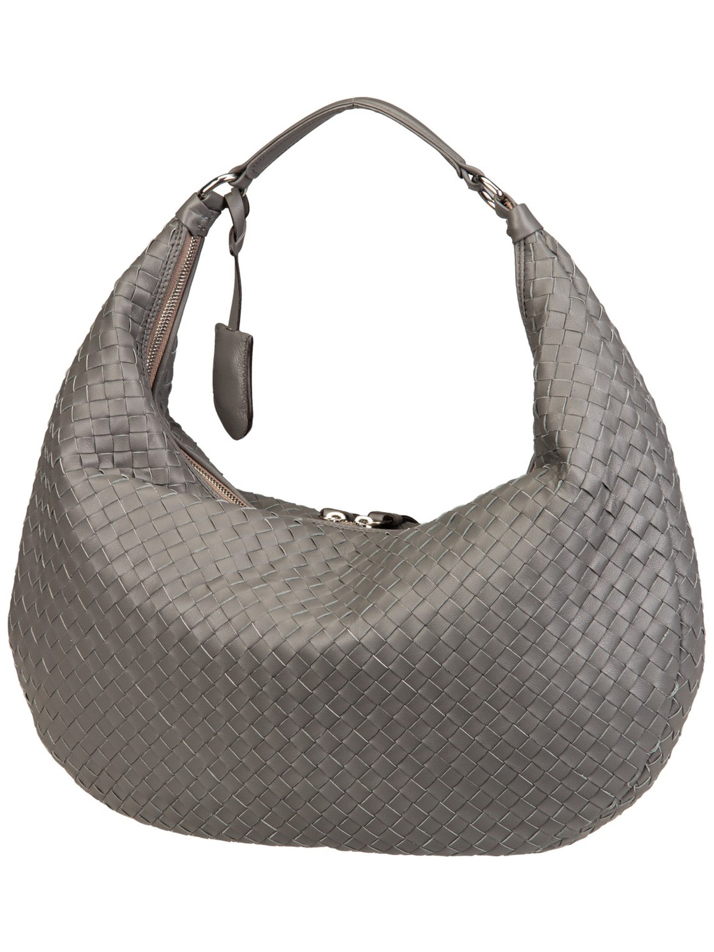 ABRO Handbag ' Nana Piuma Weaving ' in Grey